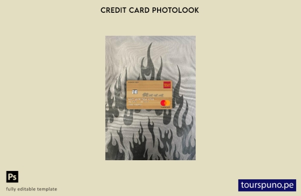 listo para imprimir plantilla frontal de aspecto fotográfico marrón Mastercard d